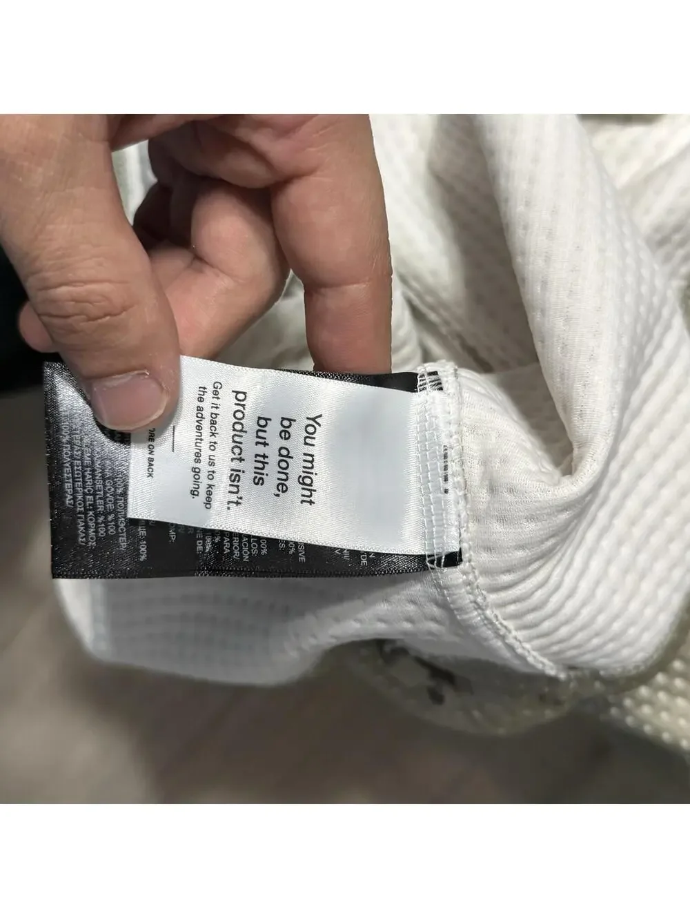 The North Face Dotknit Thermal 1/4 Zip Top Jacket Clay Grey Women’s Size Large - Picture 6 of 11